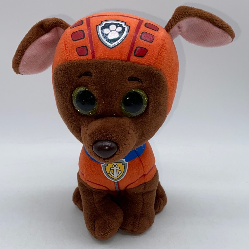 Ty Beanie Boos Zuma Paw Patrol Orange and Brown Plush Dog Toy 6”